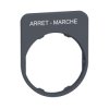 legend plate with arret-marchema
