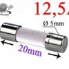 12,5A bezpiecznik z piaskiem; zwłoczny; 5x20mm