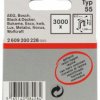 Zszywki z wąskim grzbietem typ 55, utwardzane 6 x 1,08 x 28 mm, 3000 szt. Bosch Accessories 2609200228, N/A, Wymiary (D