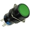 Przełącznik; przyciskowy; LAS1-AY-11Z/G/12V; ON-ON; zielony; podświetlenie LED 12V; zielony; do lutowania; 2 pozycje; 5A; 250V A