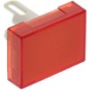 Klosz lampek do przycisku kształt: Prostokątny Czerwony Soczewka Omron