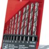 Zestaw wierteł 1-10mm ze stali szybkotnącej HSS do wiercenia w metalu / zestaw 1-10 (10)
