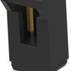 Pin header, 2 pole, pitch 2.54 mm, straight, black, 5-103735-1