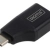 AK-300450-000-S Adapter HDMI gniazdo USB C wtyk złocony czarny