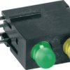 Signal light, green/yellow, 20 mcd, pitch 2.54 mm, LED number: 2, 1801.2131