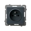 SONATA Gniazdo pojedyncze z uziemieniem szary grafit GP-1RZ/m/73
