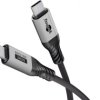 Kabel USB-C, USB4 wersja 2.0, 1 m, czarny srebrny 240 W, 5 A, 80...