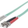 Intellinet 751124 światłowodowe do światłowodów kabel 3.00 m turkusowy [1x złącze męskie ST - 1x złącze męskie LC] 50/12