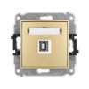 Icon Mechanizm Gniazda Pojedynczego Usb A-B 2.0 Złoty 29Igusb-3