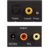 Konwerter Audio cyfrowo-analogowy RCA Cinch / TOSLINK - 2x RCA Cinch aktywny (gniazdo DC 5V 2A) czarny