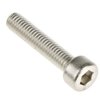 Śruba imbusowa M4 długość 20mm Nakrętka, gniazdo sześciokątne Stal nierdzewna RS PRO
