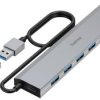 Hama 00200137 USB-Hub 7 Portów USB-A USB 3.2 Gen1 5 GBit/s z wtyczką USB-C szary