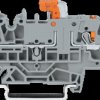 2202-1771 Disconnect terminal block, grey, 3-conductor, 2.5 mm²