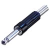 REAN NYS203 6.35mm 2 Pole Black Jack Plug