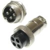 Złącze przem. DS-11-10-4B6 4pin Przemysłowe, Wtyk + Gniazdo