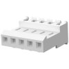 Socket housing, 5 pole, pitch 3.96 mm, straight, white, 3-640602-5