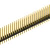 Pin header, 64 pole, pitch 2 mm, straight, black, 10062602
