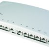 Patch panel, 12 x RJ45, (W x H x D) 255 x 37 x 118 mm, light gray, 100006999