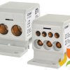 Blok rozdzielczy 1-biegunowy 192A (2x4-70 mm2/3x25-25 mm2+4x25-16 mm2) TH35 szary EDBM-7 001102422 ETI
