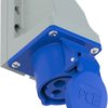 CEE wall socket, 3 pole, 16 A/230 V, blue, 6 h, IP44, 113-6TTK
