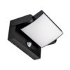 Oprawa Elewacyjna Led 17W 2580Lm 4000K Czujnik Regulowana Czarny Kwadrat 2941