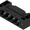 Pin header, 4 pole, pitch 5.08 mm, angled, black, 1837650000