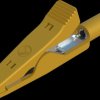 Alligator clip, yellow, max. 4 mm, L 41.5 mm, CAT O, socket 2 mm, 973584103