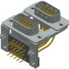D-Sub plug, 9 pole, high density, equipped, pin header/pin header, angled, solder pin, 163A19489X