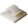 Clamp, with a flat, round design, PA, natural, self-adhesive, (L x W x H) 25 x 25 x 11.5 mm, 151-13606