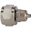 Screw fitting, L 29.5 mm, 18 bar, brass, nickel-plated, for hose, 110506