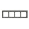 Deco Ramka Uniwersalna Poczwórna - Beton (Ramka: Antracytowa Spód: Biały)...