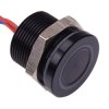 PBAR9AF2000A0Y APEM Yellow illuminated 5VDC Momentary NO 19mm Piezo Switch Prewired IP68