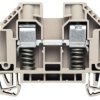 Through terminal block, screw connection, 1.0-6.0 mm², 2 pole, 57 A, 6 kV, dark beige, 9537480000