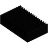 Extruded heatsink, (L x W x H) 100 x 160 x 40 mm, 1.35 to 0.6 K/W, black anodized, SK 85 100 SA