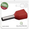 Quadrios 22C435 Podwójna końcówka 1 mm² z częściową izolacją czerwony 1 zest.
