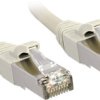 kabel LAN LINDY 45592, 1 szt., RJ45, CAT 6, S/FTP, 50.00 m, szary