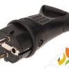 Wtyczka gumowa z uchem prosta IP44 z uziemieniem 16A 250 V AC OR-AE-1369 ORNO