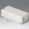 Cover, M with slotted, one piece, closed, ABS, (W x H x D) 134 x 38 x 67 mm, white, B4016917