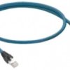 Kabel z gniazdem EtherNet/IP gniazdo M12 4-pinowe kodowanie D RJ45 24 AWG TPE J224TPESTPU03.0M