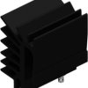 Extruded heatsink, (L x W x H) 25 x 19.4 x 28 mm, 9 K/W, black anodized, 10005790
