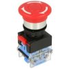 Przełącznik; bezpieczeństwa; przyciskowy; LAS0-K-11TSA/R; ON-OFF+OFF-ON; grzybkowy; odkręcany; 2 tory; czerwony; bez podświetlen