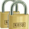 Padlock, double pack, keyed alike, level 7, shackle (H) 29 mm, brass, (B) 50 mm, K12550D2
