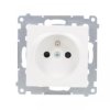 Simon 54 Gniazdo pojedyncze z/u 16A IP20 z przesłoną torów białe DGZ1Z.01/11