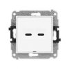 ICON Gniazdo podwójne 2xUSB C-C bez pola opisowego biały mat 25IGUSBBO-8 KARLIK