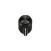 Pokrętło potencjometru oś: 6.35mm średnica: 12.7mm Wałek okrągły Czarny Vishay