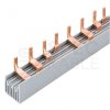 Szyna łączeniowa trzpieniow MCB do wyłączników ABB 4-biegunowa 10mm2 63A na 56 modułów 1 m MOREK