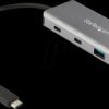 HB31C2A2CB USB 3.1 4-Port aluminium hub, 2x USB-A, 2x USB-C, grey