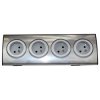 Gniazdo meblowe 4x2P+Z INOX OR-AE-1340 Orno