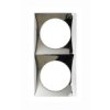 OUTLET FRAME 2-GANG VT/HZ GLOSS CHR