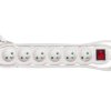 Przedłużacz z wyłącznikiem 6-gniazd z/u 2m /H05VV-F 3G1/ biały P1612